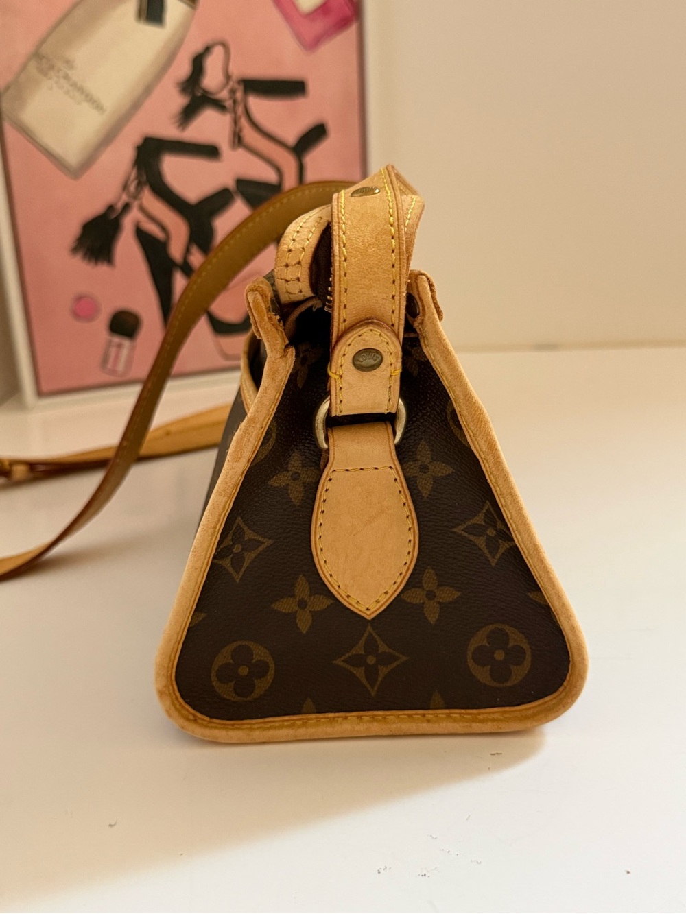 Louis Vuitton Brown & Tan Monogram Crossbody Bag with COA - Picture 6 of 17